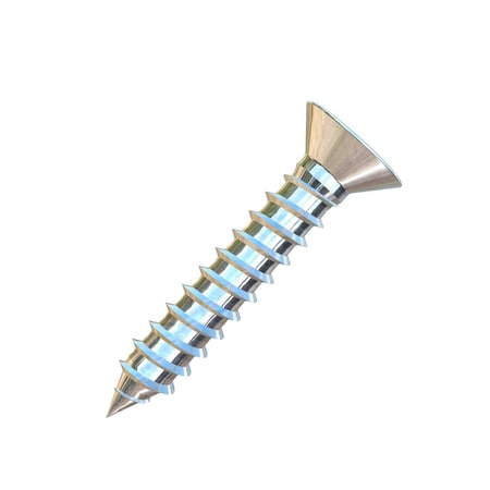 Allied Titanium Sheet Metal Screw, #6 x 3/4 in, Plain Titanium Flat Head Phillips Drive 0106538